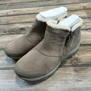 Easy Spirit Embark Ankle Booties Taupe Multi Wide 10 NIB